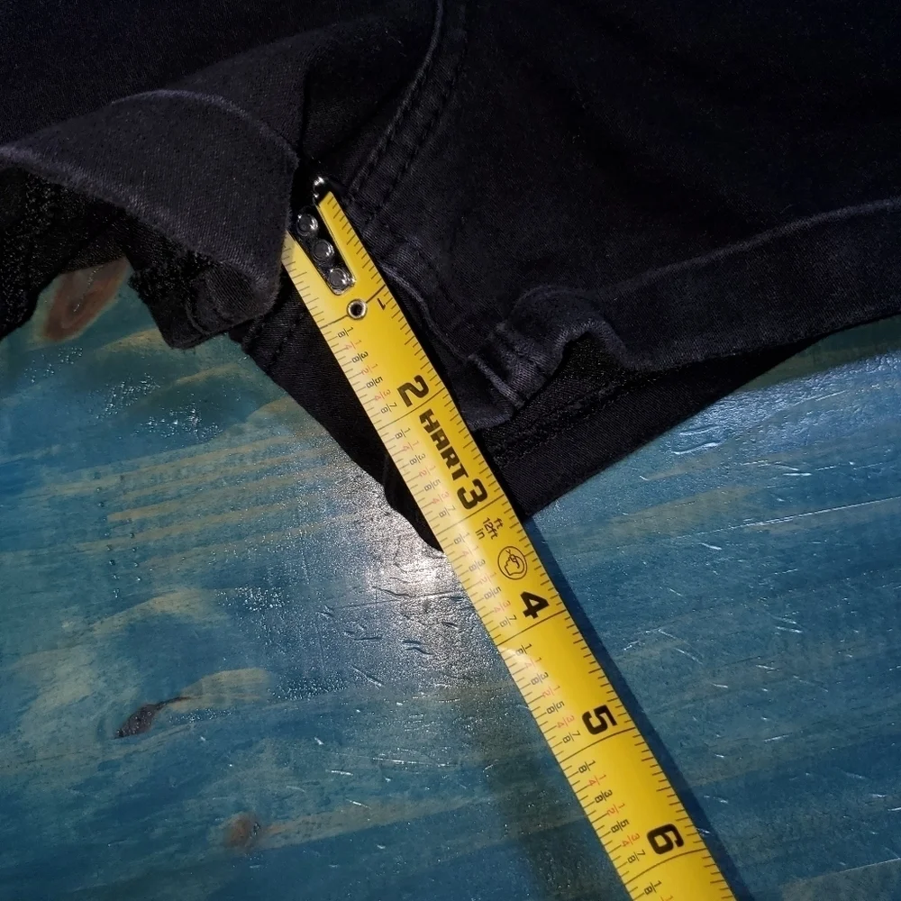 HIGH rise black Jean shorts Juniors 17 - Picture 4 of 7